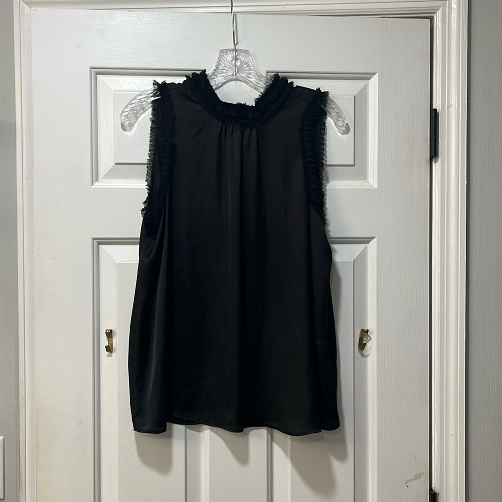 Zara Black High Neck Tank Top